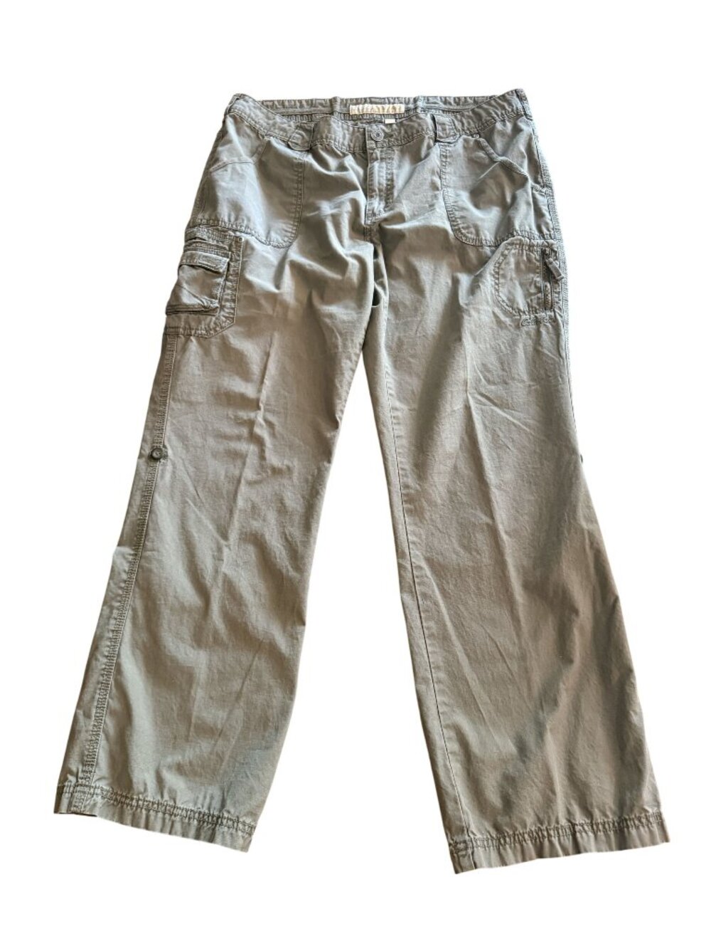 Cabelas Womens Convertible Cargo Pants Army Green 18 Regular Cotton Blend